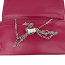 INC  Bowah Clutch Handbag Fuchsia Chain Bow Y2K New Photo 8