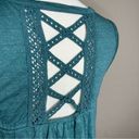 Cynthia Rowley  teal/Blue Linen Tank Top Photo 4