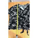 Cooper and Ella  Black Floral Button Down Tie Top Size 1X New P1-229 Photo 9