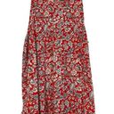 Old Navy  High Neck Red Floral Sleeveless Tank Blouse Large Photo 0