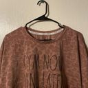 Rae Dunn  Top Womens Large Pink Animal Print Cut Out Back Long Sleeve Ladies‎ Photo 1