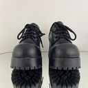 Soda Vintage Y2K Black Faux Leather Chunky Platform Lace Up Heeled Oxford Shoes Photo 8