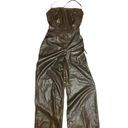 Good American 
Faux leather wide-leg jumpsuit NWT Photo 3