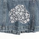 DKNY  Small Jean Jacket Reworked Denim Hand Embroidered Bleached Distressed 509 Photo 11