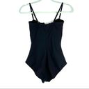 Gottex Women's Black Swan Convertible Bandeau Embroidered One Piece Swimsuit 6 Photo 8