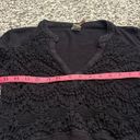 XCVI  Bohemian Black Lace Long Sleeve Top Size XS Photo 6