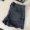 Abercrombie & Fitch Black Denim Curve Love Shorts Photo 4