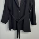 Good American NWT  Trench Blazer Jacket Belted Black 7 Plus Size 4XL Photo 6