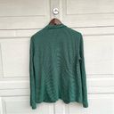 J.Jill NWT  Womens Blazer Jacket Green Blue Stripe Knit  Linen Blend Small Photo 2