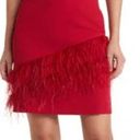 Sam Edelman Feather hem sheath Red Wine Dress NWT $158 Valentines Lady in red 6 Photo 7