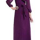 Badgley Mischka  purple beaded trim maxi dress Photo 0