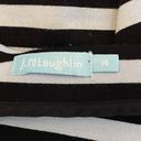 J. McLaughlin Women's Skirt Size 14 Striped Back Zip Front Slit Stretch Nautical Photo 3