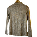 BeachLunchLounge  Shaylah Gray & Tan Leopard Print Mock Neck Sweater Womens Small Photo 1