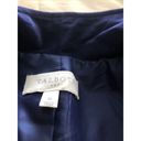 Talbots  Women’s 8 Blue Velvet Single Breasted Blazer Long Sleeve Lapel Collar Photo 6