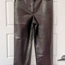 Wilfred NEW Aritzia  Melina Vegan Leather Crop Pants Rich Mocha Brown Photo 4