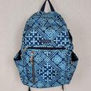 Vera Bradley  Lighten Up Grand Cuban Tiles Womens Backpack Blue Laptop Bag Photo 0