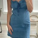 Urban Outfitters Nayda Denim Ruffle Mini Dress Photo 0