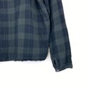 CP Shades  x FREE PEOPLE Pullover Hoodie Long Sleeve Top Blue Green Plaid M Photo 9