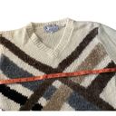 Vtg Acrylic Knits Expressly For Joyce Sweater Striped Retro Winter Brown Size M Photo 9