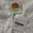 Farm Rio NWT  Tropical Wind Guipure Lace Shift in Off-white Shirt Dress S Photo 4