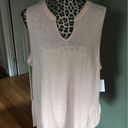 Sonoma  Tank Top Peplum Coral Notchneck Size Large Cotton Blend Sleeveless New Photo 0