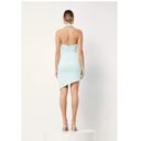 Elliatt  Camo Asymmetric Satin Cocktail Dress in Seafoam Size Large Photo 2