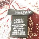 East 5th  Brown & White Paisley Long Sleeve Button up Blouse L Photo 4