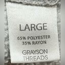 Grayson Threads Women's Size L Gray Sweatshirt Leopard Animal Print Pullover Photo 1