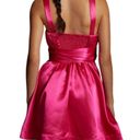 Maeve  by Anthropologie Pink Bow-Tie Satin Mini Dress Women’s size US 4 NWT Photo 1