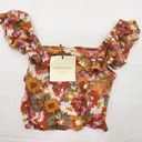 Cynthia Rowley  Square Neck Floral Crop Top, Womens Size Small Photo 0