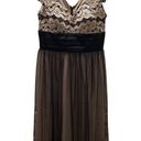 Jessica Howard  evening gold bronze and black evening laced dress Photo 1