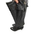 Bandolino Bandalino faux leather black heeled boots with tassel zipper size 8.5 - preworn Photo 3