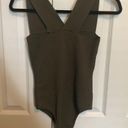 LF  Seek the Label Square Neck Bondage Bodysuit Olive / Army Green Sleeveless Photo 2