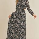 Lush Clothing NWT Lush Long Sleeve Floral Maxi with Side Cut Out Photo 0