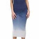 Young Fabulous and Broke  Hamptons Blue Ombre Midi Knot Waist Tank Bodycon Dress M Photo 1