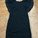 J.Crew  Shift Dress Black Swiss Dot Flutter Sleeve Lined Zip Up Boho size 0 Photo 9