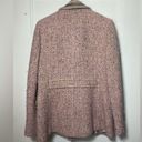 Coach | Wool Blend Tweed Peacoat Satin Detail Pink Beige Sz 4 Photo 8