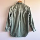 Madewell Women's Size Small Tomboy Green Button Up Work Shirt Photo 3