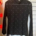 H&M Sheer Black With Rhinestones Turtleneck Photo 0