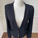 Stoosh  Black Blazer Jacket Front Hook Pockets L Photo 0