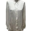 Polo  Ralph Lauren Women's Silky Button Front Blouse Ivory Size 14 Long Sleeve Photo 0