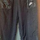 Nike  Women Athletic Windbreaker Pants Jogger RN#56323 CA#05553 Black Small Photo 0