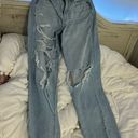 American Eagle Light Wash Ripped Jeans Photo 1