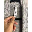 Athleta  Pranayama Marl Grey Pockets‎ Long Open Cardigan Women's Sweater sz M Photo 6