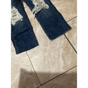 L'Agence L’AGENCE Jordan High Rise Cropped Straight Distressed Jeans Size 25 Dark Wash Photo 3