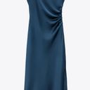 ZARA SATIN EFFECT SLIP DRESS SPECIAL EDITION Duck blue Photo 5