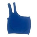 ZARA  Asymmetric Double Strap Ribbed Crop Tank Top / Sports Bra XS Royal Blue Photo 2