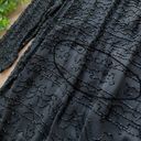 Oleg Cassini Vtg  Black Tie Silk Beaded Sheer Sleeve Formal Evening Dress Size 6 Photo 6