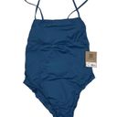 Patagonia  Reversible Sunrise Slider One-Piece Swimsuit Back Tie Wavy Blue M, NWT Photo 7