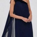 Ralph Lauren NWT-Lauren -Chiffon One-Shoulder Dress- Sz 6 Navy Photo 0